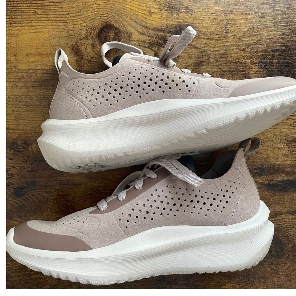 New Clarks Cloudsteppers Solevana Tie Sneakers Kids 5 / Womens 6.5 Ret $95 Mauve